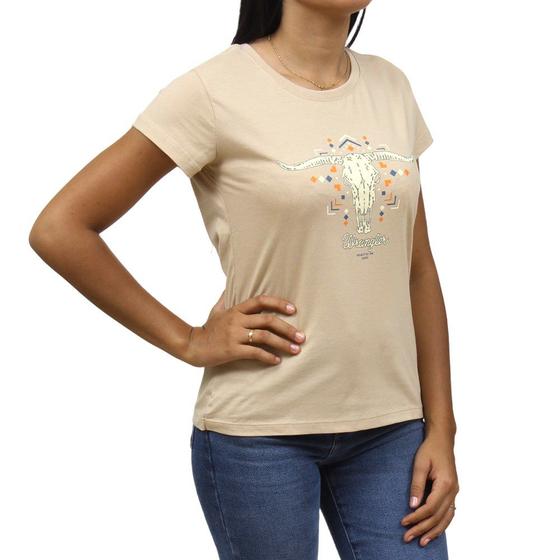 Imagem de Camiseta Feminina Bege Original Wrangler 33345