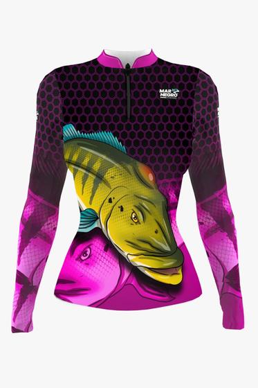 Imagem de Camiseta FEMININA com proteção solar 50+ UVB DRYFIT pesca bike ciclista beach tenis