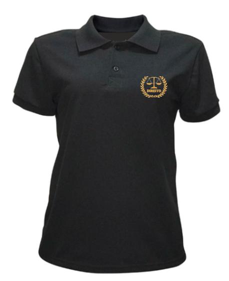 Camiseta Feminina Curso Direito Pólo Menor preço em Camiseta Feminina Curso Direito Pólo