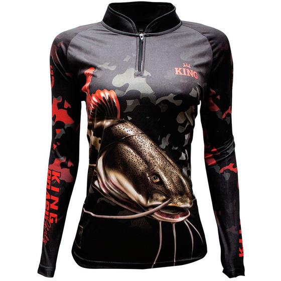 Imagem de Camiseta Feminina de Pesca King Brasil Pirarara Proteção Solar UV50+ KFF653