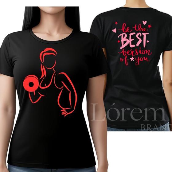 Imagem de Camiseta Feminina Dry Fit Com Elastano estampas variadas verão Baby Look fitness academia envio imediato