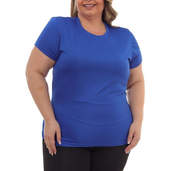 Imagem de Camiseta Feminina Dry Fit Plus Size Poliester Academia