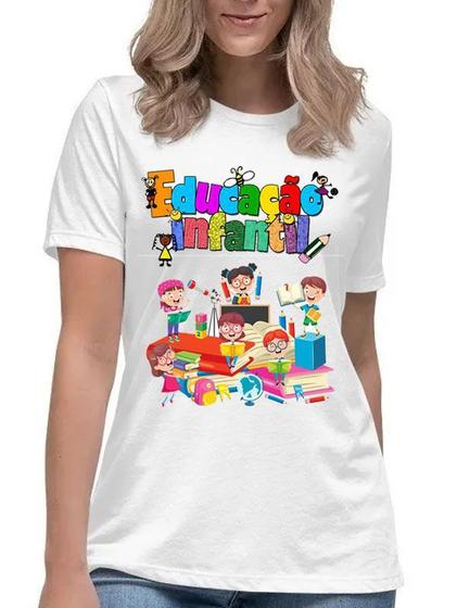 Imagem de Camiseta feminina educação infantil inclusão social camisa