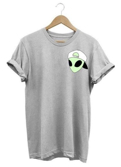 Imagem de Camiseta Feminina Et Alien Espelhado Baby Look 100% Algodão