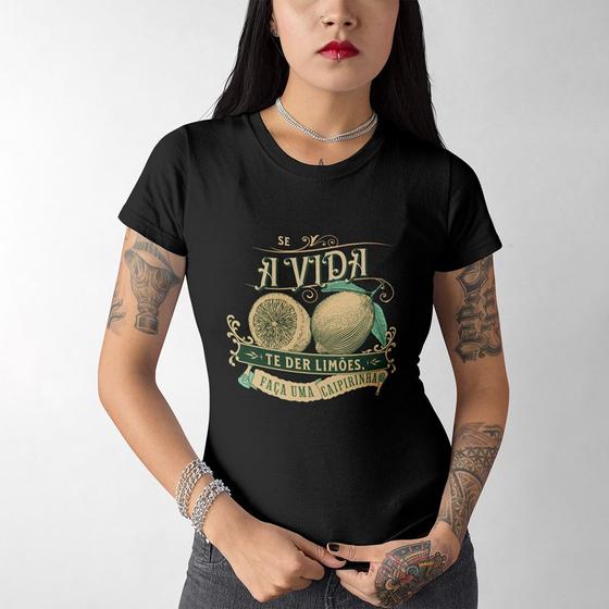 Imagem de Camiseta Feminina Faça Uma Caipirinha Limões Baby Look