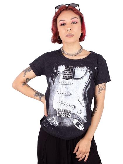 Imagem de Camiseta Feminina Guitarra Fender Preto Jaguar