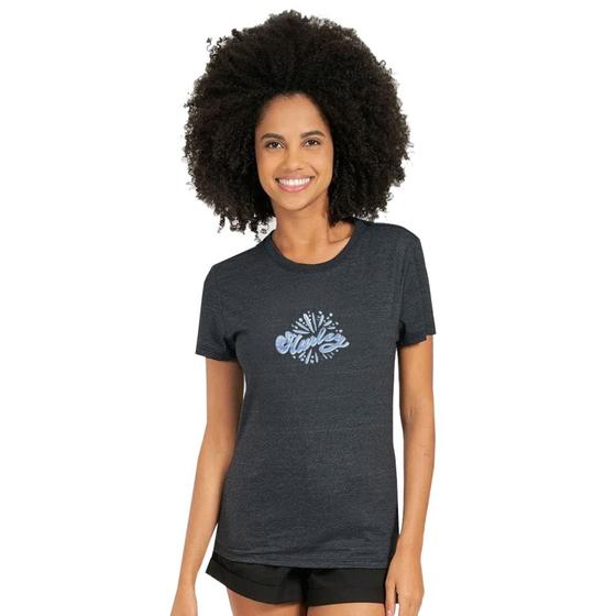 Imagem de Camiseta Feminina Hurley Ringer Mescla Preto