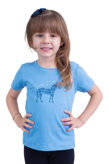 Imagem de Camiseta Feminina Infantil Texas Farm - Cif017 - Azul Maya