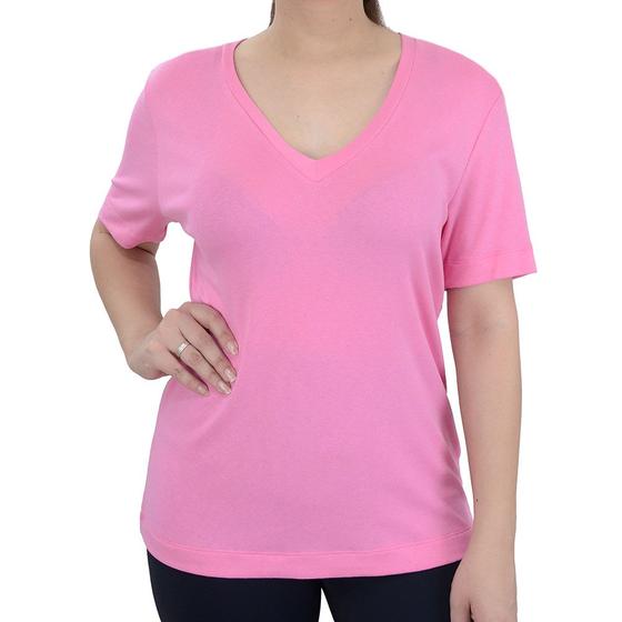 Imagem de Camiseta Feminina Lado Avesso Relax Rosa Chiclete - L120401