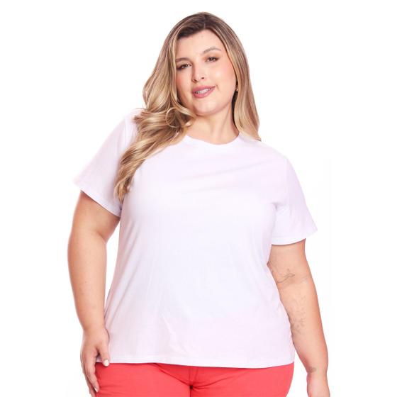 Imagem de Camiseta Feminina Lisa Plus Size Ref-098