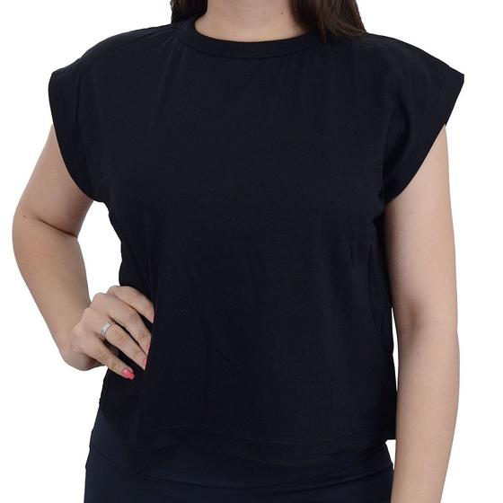 Imagem de Camiseta Feminina LZT Cropped Preta - 2373