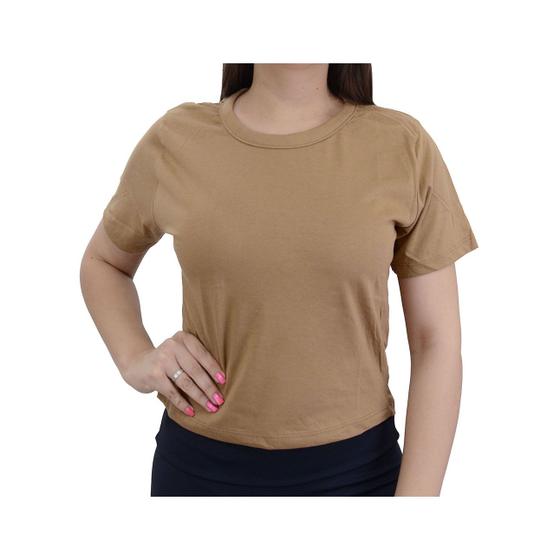 Imagem de Camiseta Feminina LZT MC Cropped Marrom Baunilha - 2333