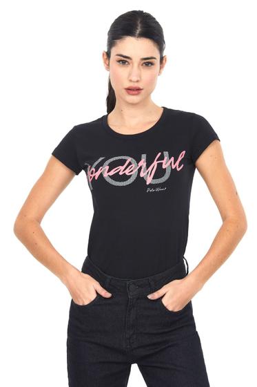 Imagem de Camiseta Feminina Malha Wonderful Polo Wear Preto