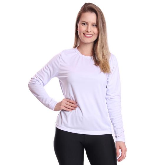 Imagem de Camiseta Feminina Manga Longa Segunda Pele Térmica Proteção Solar UV 50