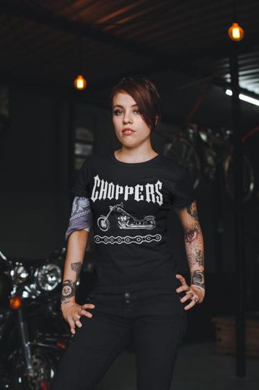 Imagem de Camiseta feminina moto chopper