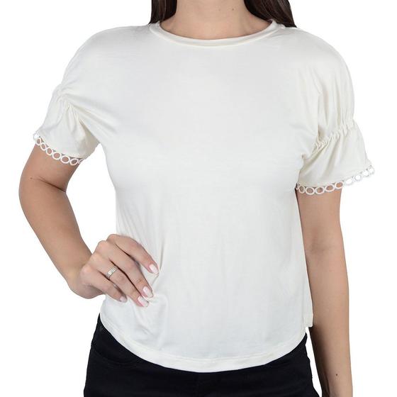 Imagem de Camiseta Feminina Olho Fatal Branco Off - 601705