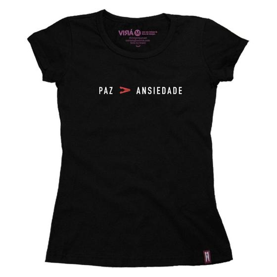 Imagem de Camiseta Feminina Paz Maior Que Ansiedade