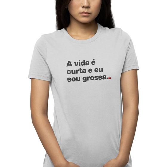 Imagem de Camiseta Feminina Personalizada Algodão Com Frase Moda Casual Manga Curta Dia a Dia Mulher Fashion