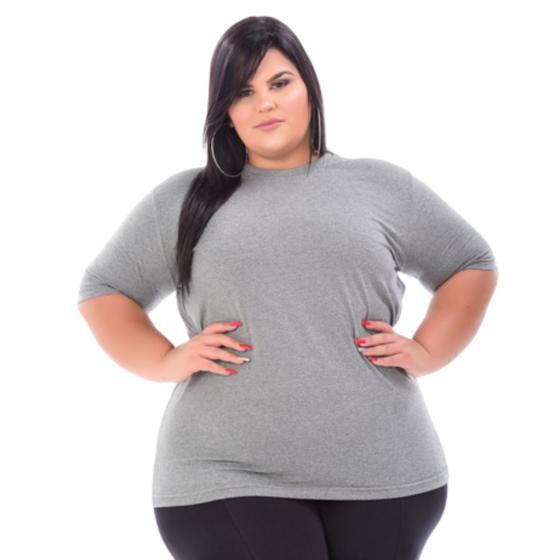 Imagem de Camiseta Feminina Plus Size 100% Algodão