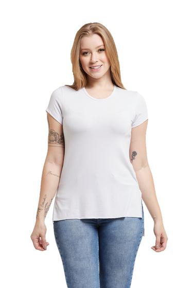 Imagem de Camiseta Feminina Plus Size Tampa Bumbum Longa Premium Mullet
