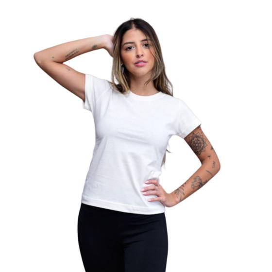 Imagem de Camiseta Feminina Premium Baby Look 100% Algodão