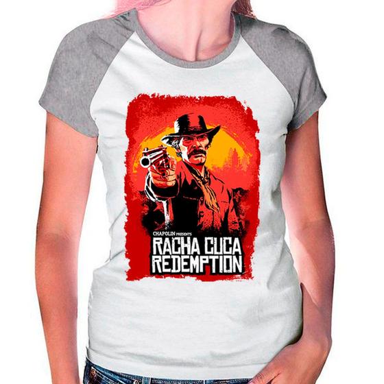 Imagem de Camiseta Feminina Raglan Cinza Branca Sr Madruga Chaves 02