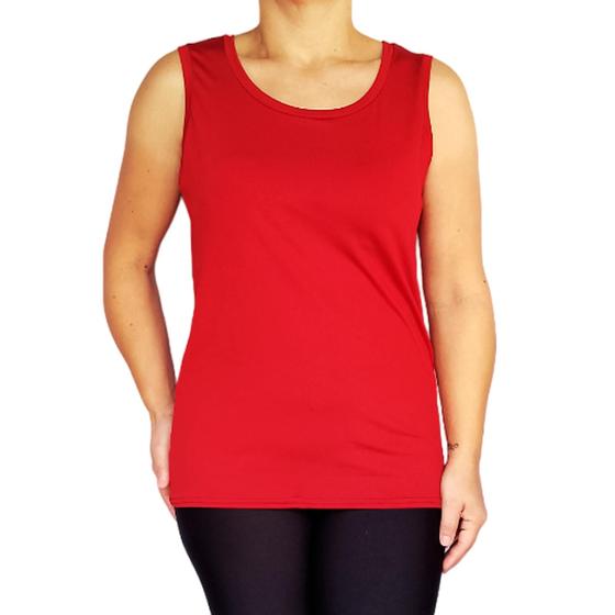 Imagem de Camiseta Feminina Regata Básica Lisa Suplex Light Pp ao Plus Size
