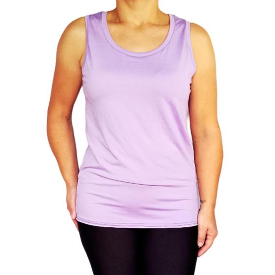 Imagem de Camiseta Feminina Regata Básica Lisa Suplex Light Pp ao Plus Size