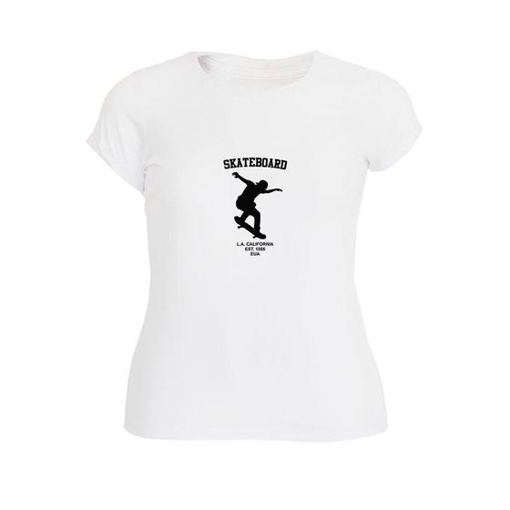 Imagem de Camiseta Feminina Skate Capacete Confortável Dia a Dia
