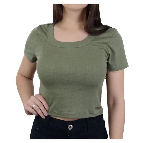 Imagem de Camiseta Feminina Stoff Cropped Princess Verde - 04133