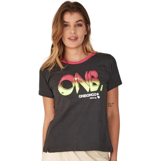 Imagem de Camiseta Feminina T-Shirt Onbongo Cinza Escuro D003A