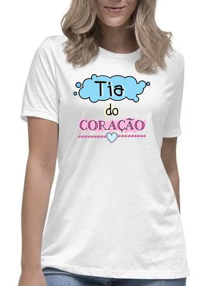 Imagem de Camiseta feminina tia do coração camisa blusa titia presente