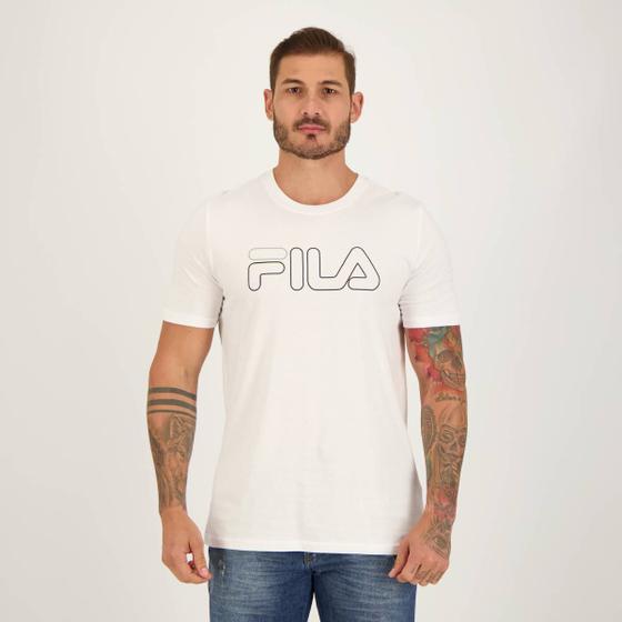 Imagem de Camiseta Fila Letter Outline Branca