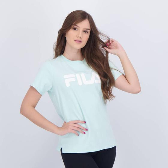 Imagem de Camiseta Fila Letter Premium II Feminina Aqua Verde