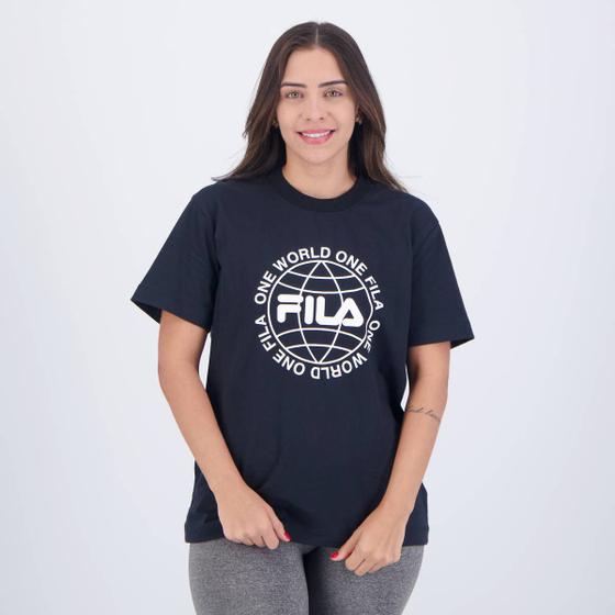 Imagem de Camiseta Fila One World Feminina Preta