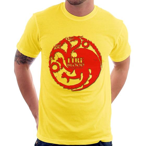 Imagem de Camiseta Fire and Blood Targaryen - Foca na Moda