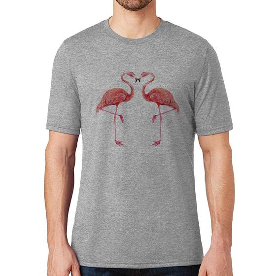 Imagem de Camiseta Flamingos coração - Foca na Moda