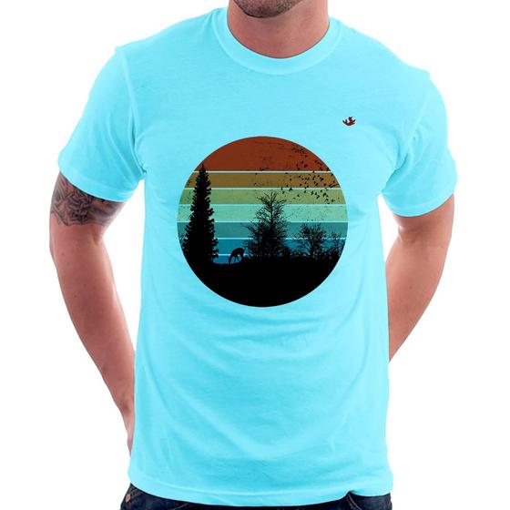 Imagem de Camiseta Floresta Vintage Sunset - Foca na Moda