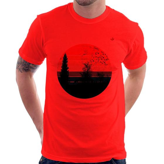 Imagem de Camiseta Floresta Vintage Sunset - Foca na Moda