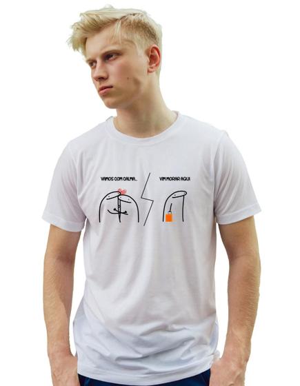 Imagem de Camiseta Flork vamos com calma, vim morar aqui