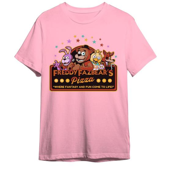 Imagem de Camiseta Fnaf Freddy Fazbear's Pizza Fantasy And Fun Game