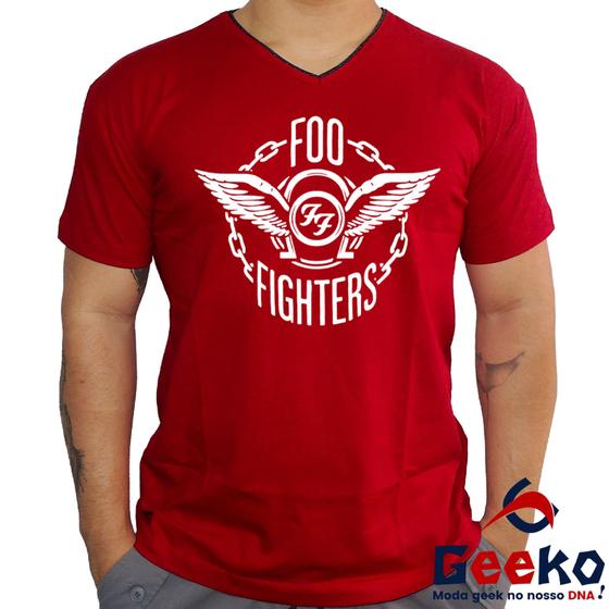 Imagem de Camiseta Foo Fighters 100% Algodão FF Rock Geeko