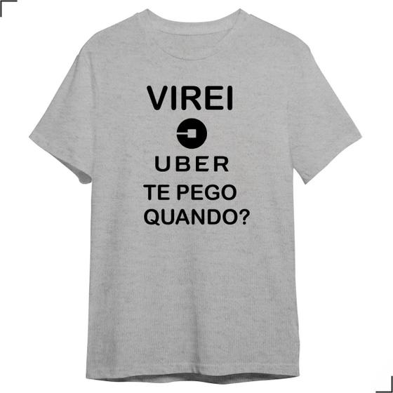 Imagem de Camiseta Frase Carnaval Virei Uber Te Pego Quando Bloquinho