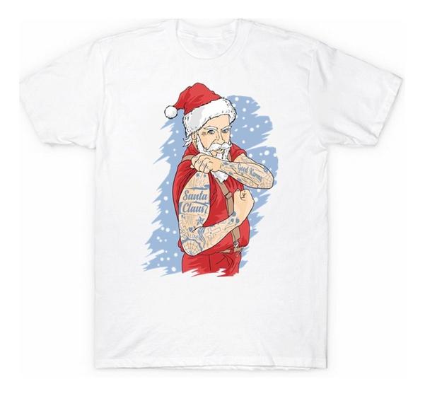 Imagem de Camiseta Frases Natal Em Família Papai Noel Unissex Feliz Natal Diferente Natal de Jesus Presente