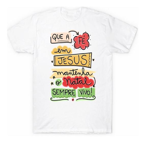 Imagem de Camiseta Frases Natal Em Família Papai Noel Unissex Feliz Natal Diferente Natal de Jesus Presente