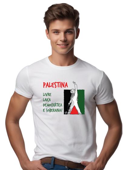 Imagem de Camiseta Free Palestine Palestina Livre Laica Soberana Md07