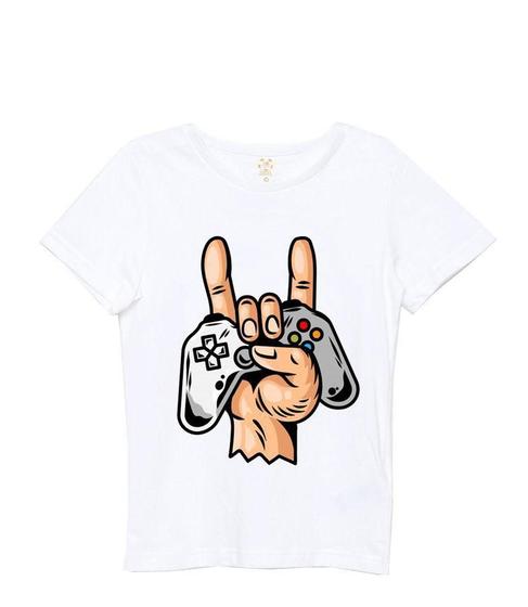 Imagem de Camiseta Game Infantil Joystick Video Game Xbox cor branca