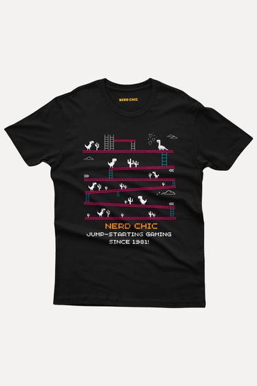 Imagem de Camiseta Gamer Dino Save The Princess by Nerd Chic Geek Nerd