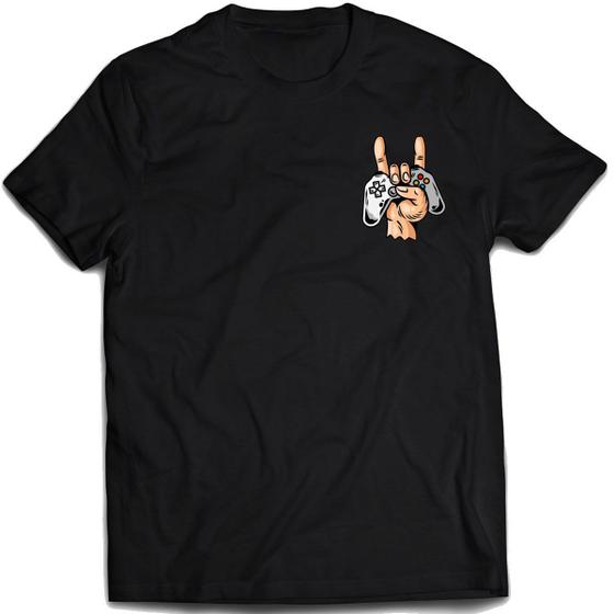Imagem de Camiseta gamer hardcore de bolso camisa game rock geek