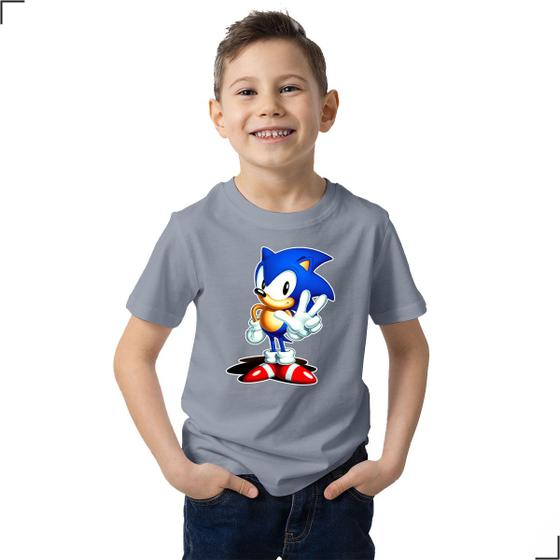 Imagem de Camiseta Gamer Sonic Hedgehog Tails 100% Algodão Kids Gamer